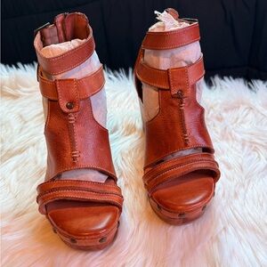 Bed|Stu women’s Princess PecanWedge Sandal Sz 7 NWOB